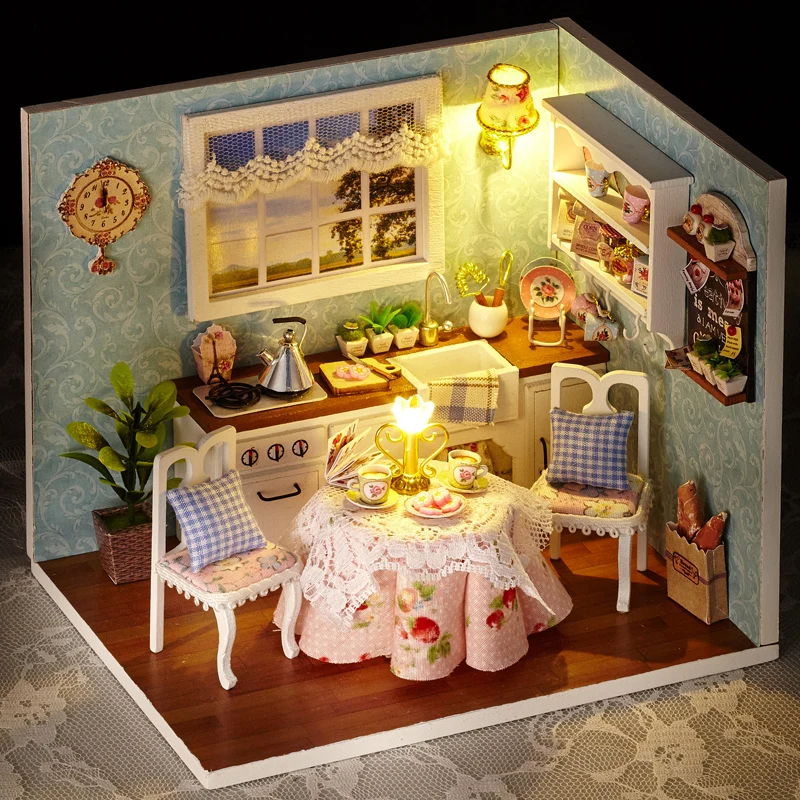 Кукольный домик сделай сам деревянная мебель Miniatura 3D миниатюрные игрушки для