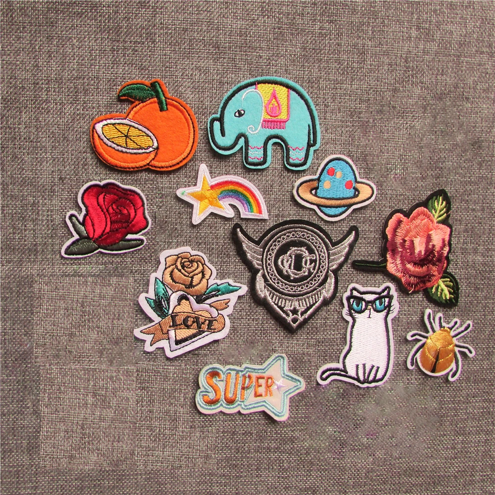 

new arrive 16 types of style select fashion style hot melt adhesive applique embroi dery patches stripes DIY clothing accessory