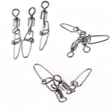 with Hooked Snap Links Pin Fishing Tackle Accessories Hot Sale 100pcs Rolling Swivels#10 18mm Carp Fishing