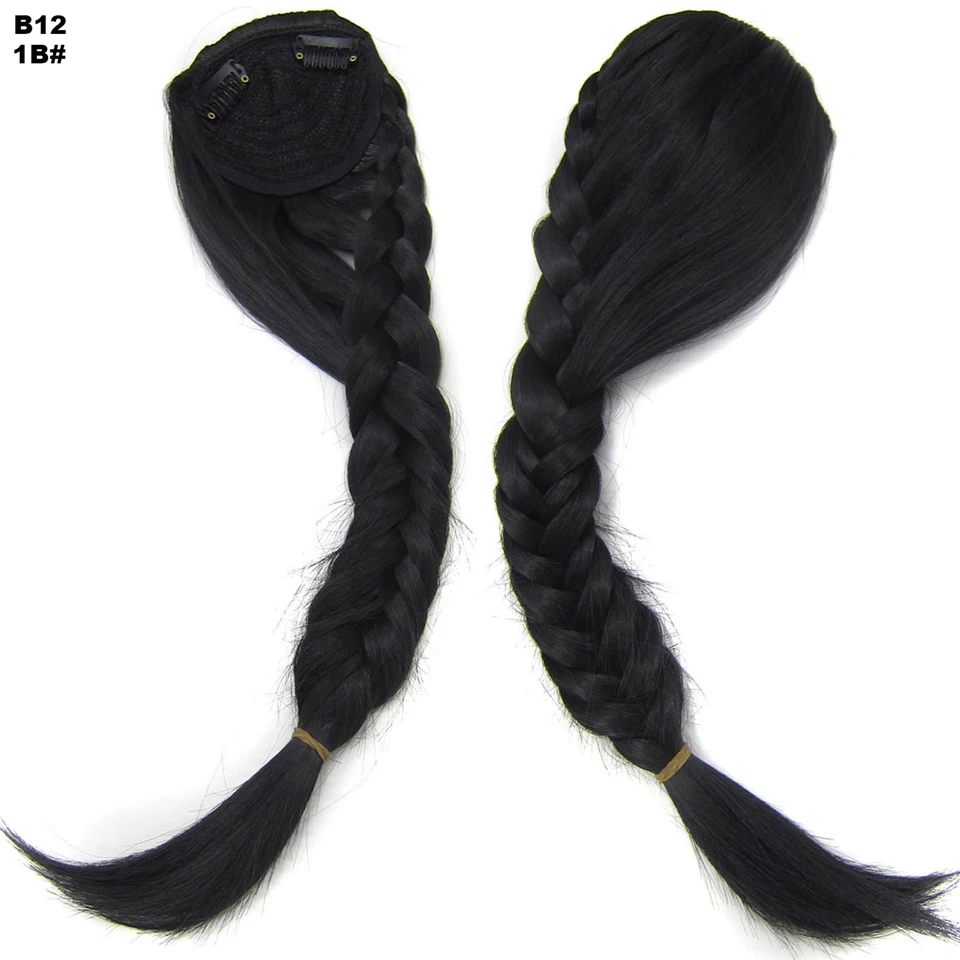 

TOPREETY Heat Resistant Synthetic 60gr Braided Gradient Bangs Plaited Front Fishtail Fringe Clip In Hair extension B12