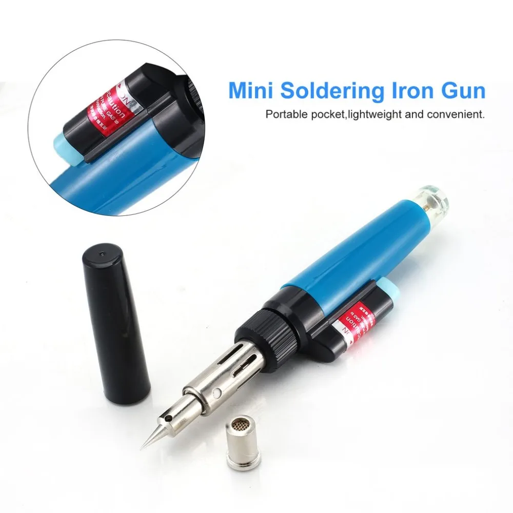 

Vt 30W-100W Adjustable Trinity Gas Soldering Iron Welding Torch Burner Butane Blow Torch Solder Iron Hot Air Gun