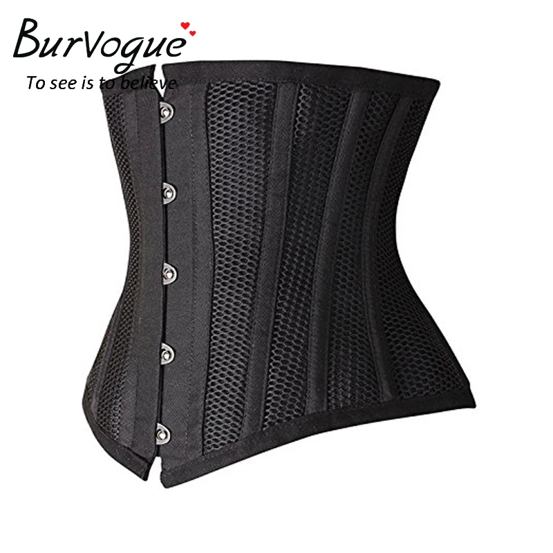 Burvogue женские корсеты под грудь и бюстье корсет для талии похудения дышащие Mesh