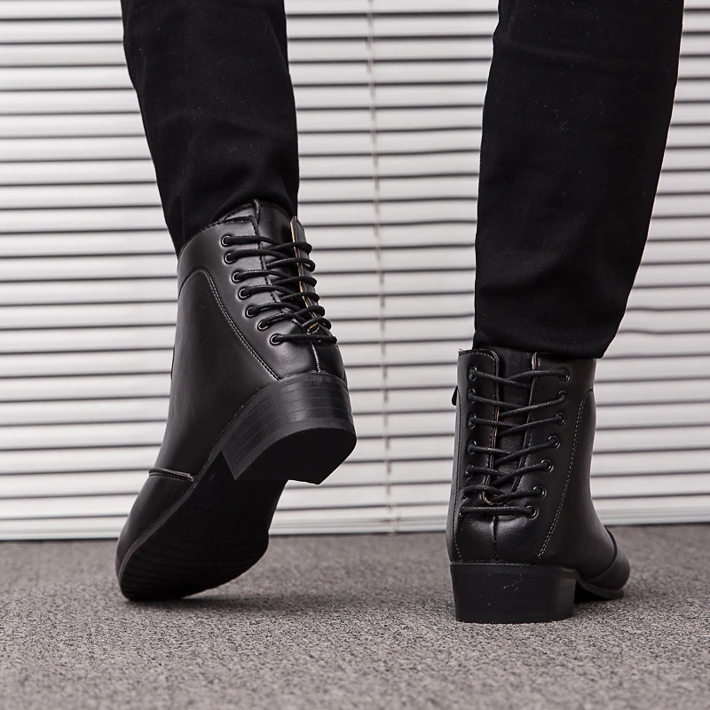 Дизайнер Для мужчин рабочие ботинки из искусственной кожи рабочие ботинки для Для мужчин чёрный; коричневый Повседневная обувь на