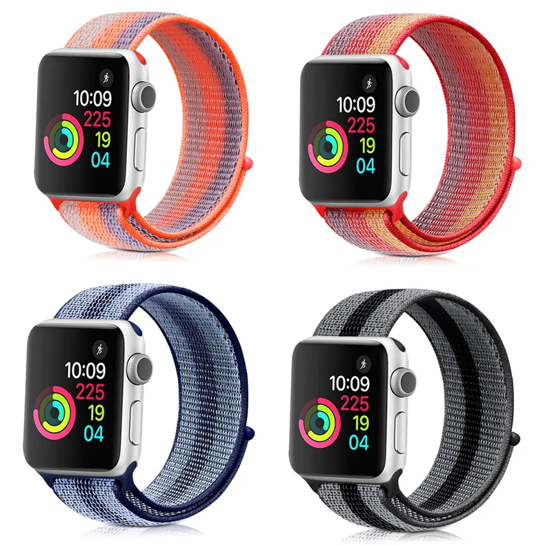 Нейлоновый ремешок для Apple watch 38 мм/42 мм iwatch 4 band 44 мм 40 мм спортивный ремешок для часов Ремешок для часов браслет для часов Apple Watch 4 3 2 1