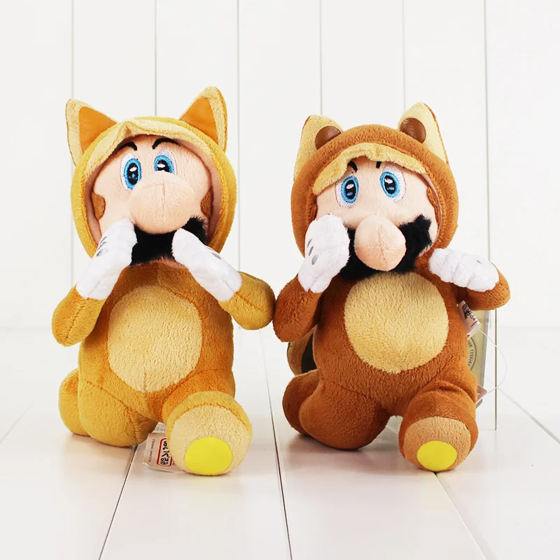20cm Super Mario Bros Soft Plush Toys Doll Tanooki Mario Plush Stuffed Animal Toys 2 styles