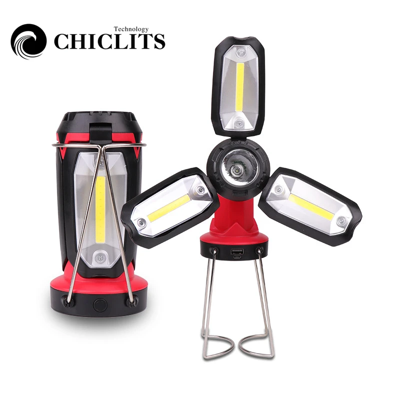 

Portable LED Rechargeable Work light USB COB LED Flashlight Camping light Multifunction Emergency Lantern lights Table lamp
