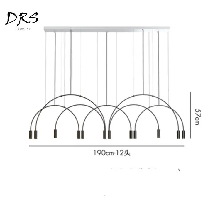

Postmodern Light LED Arched Line Hang Lamps Pendant Lights Led Lights for Home Nordic Pendant Light Fixtures Loft Hanging Lamp