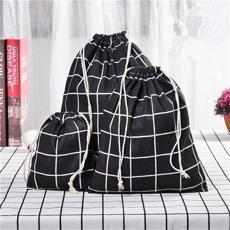 black PURDORED комплект из 3 предметов клетчатая сумка-кисет Для женщин Путешествия органайзер для косметики посылка сумка домашние хранение Туалетных Принадлежностей Мешок дропшиппинг - Цвет: black