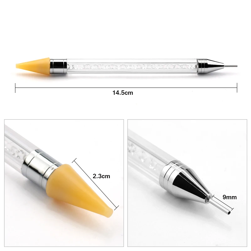 1 шт. точечная ручка pick up гвоздики со стразами палочки er воск карандаш хрустальные бусины деревянная ручка инструмент для дизайна ногтей