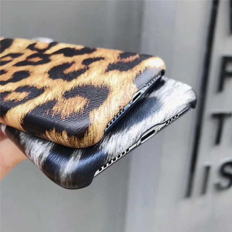 Retro Leopard PU Leather Phone Case for iPhone XSMAX Case for iPhone XXR66S78Plus Case Luxury Soft Cute Cover Silicon Matte07
