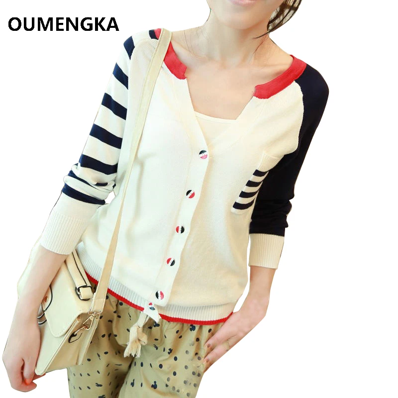 2018 Autumn Sweater Cardigan Women V neck Single Breasted cardigan Fashion Striped Female Small shawl Jacket burderry women Sweaters