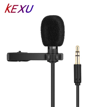 

KEXU Clip-on Collar Tie Mobile Phone Lavalier Microphone Mic for iOS Android Cell Phone Laptop Tablet Recording Pen Laptop Mic