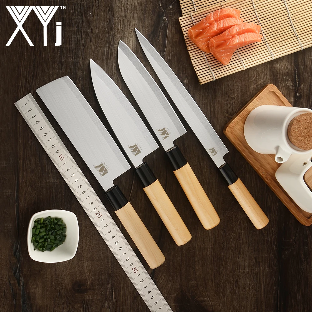 

XYj Chef Kitchen Knives Japanese Salmon Sushi Knives Stainless Steel Sashimi Kitchen Knife Raw Fish Fillet Layers Cook Knife