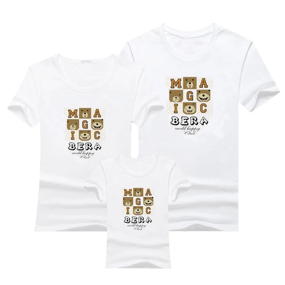 2019 Family Look Father Son Clothes Fahion Cute Pattern Family t-shirt Family Matching Outfits Printed tshirts Family Clothing