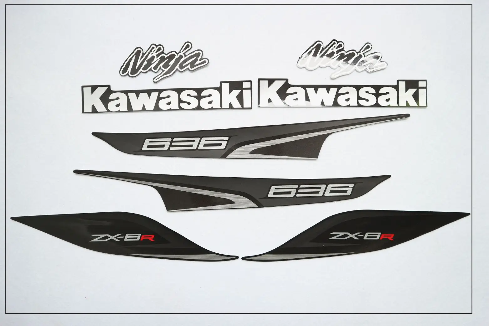 ZX 6R 2013 наклейки Полный Графика Комплект мотоцикл весь автомобиля 3M наклейки для Kawasaki ZX 6R зеленый обтекатель