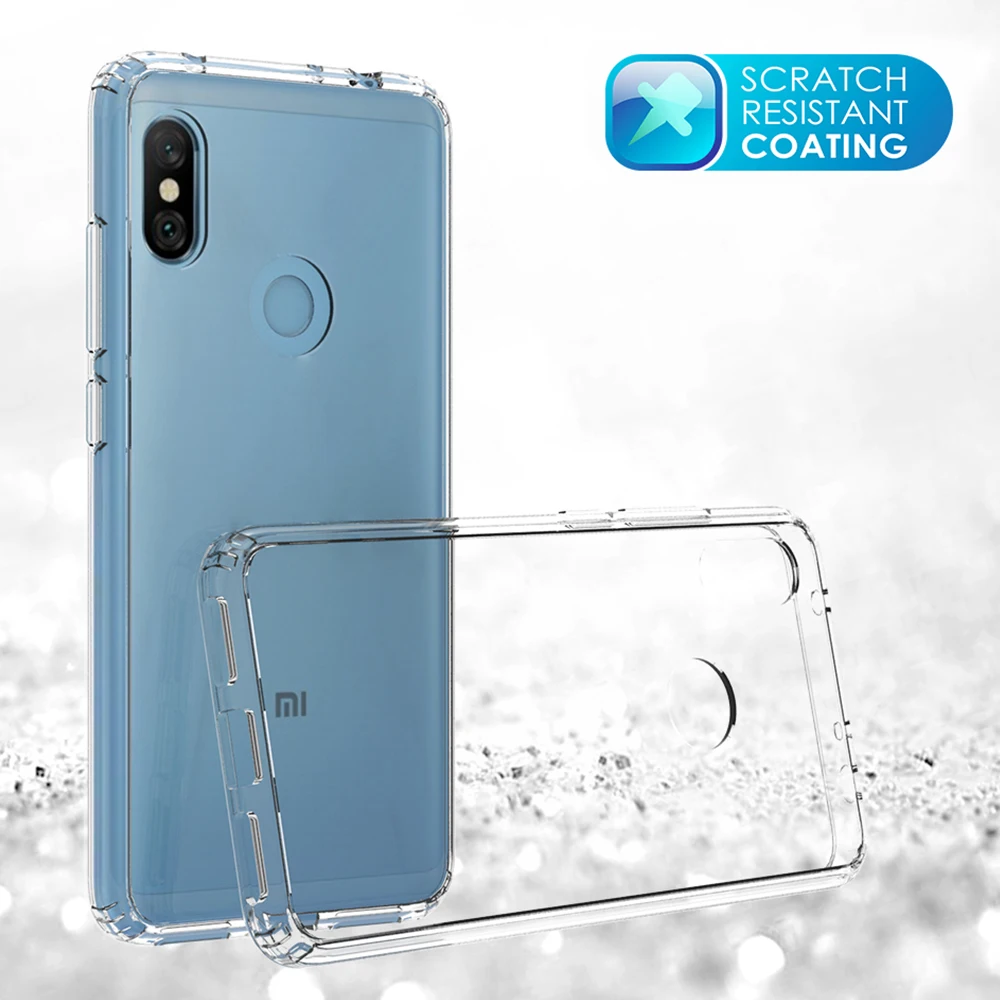 Для Xiaomi redmi note 6 Pro Чехол note6 5 ударопрочный кристально прозрачный Жесткий Тонкий