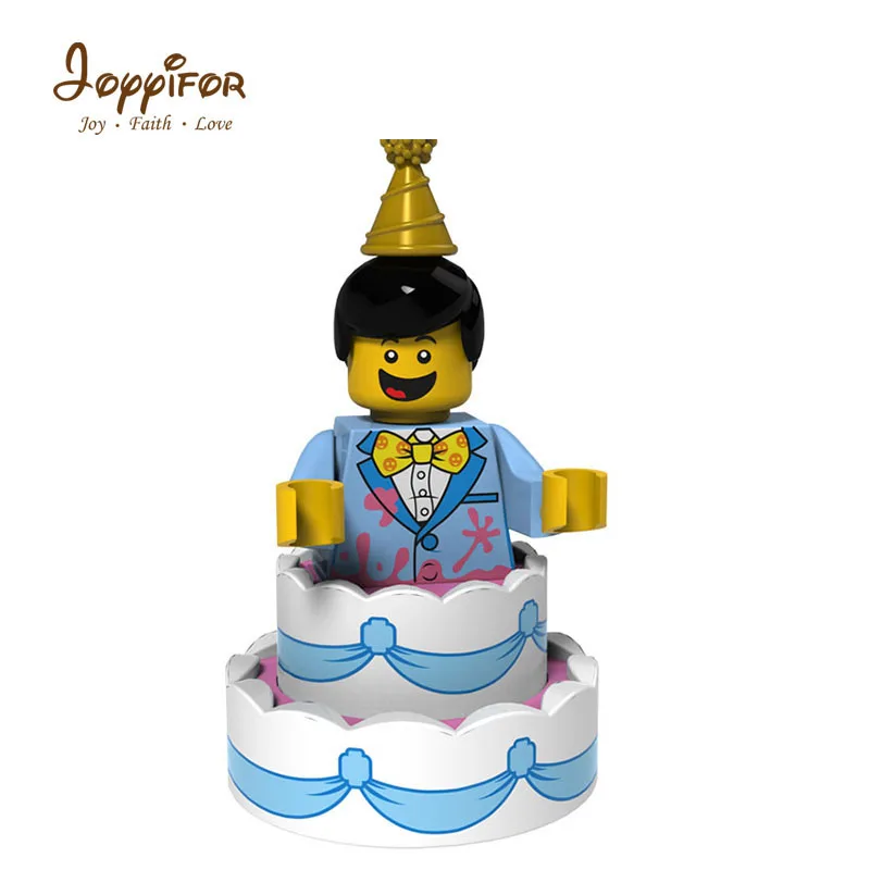 Lot Compatible Best Gift To Childrenthe Happy birthday serial cake flower party building block brick