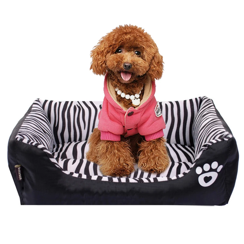 

House For Small Medium Dogs Moistureproof Square Dog Beds Pet Tools Waterproof Oxford Bottom Washable Puppy Bed