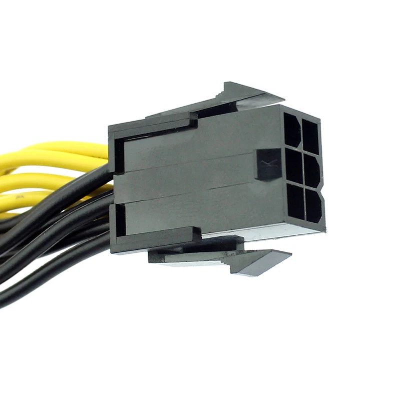 Новый UL 18AWG PCI E 6 контактный разъем на двойной 8pin(6 + 2) 2 Y Сплиттер видеокарта кабель
