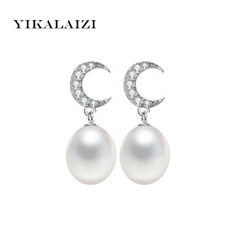 

YIKALAISI 925 sterling silver jewelry 8-9mm AAAA natural freshwater pearl earrings jewelry for women pearl for women