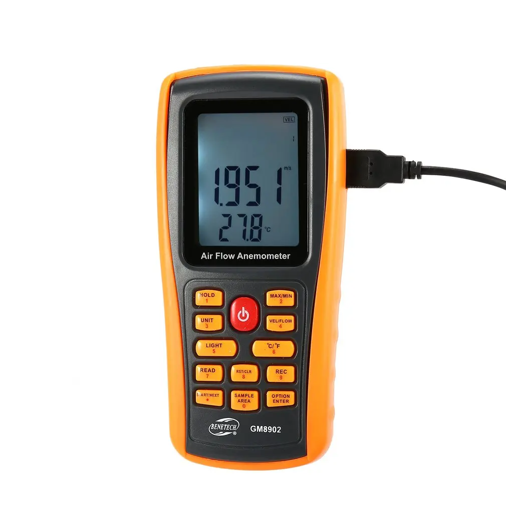 BENETECH GM8902 0 45 м/с цифровой анемометр ветер Скорость метр Объём воздуха окружающей