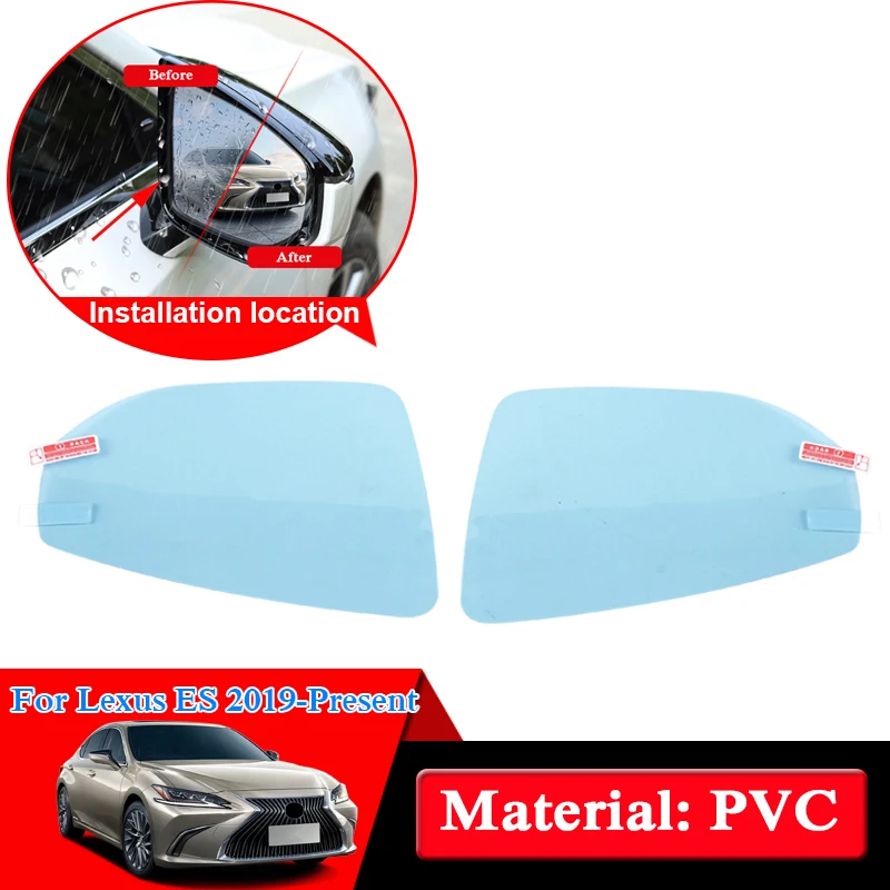

2pcs Car Waterproof Anti Fog Film Rearview Mirror Film Sticker Window Clear Sticker For Lexus ES 2019 Car Stickers