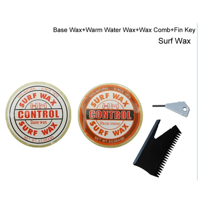 

Surfboard Base Wax+warm/Tropical/cool/cold waxWater Wax and surf wax comb with fin key natural surf wax
