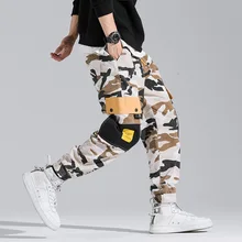 Высококачественные хлопковые камуфляжные штаны, Модные шаровары, Мужские штаны для скейтборда в стиле хип-хоп, дизайн, мужские брюки с несколькими карманами