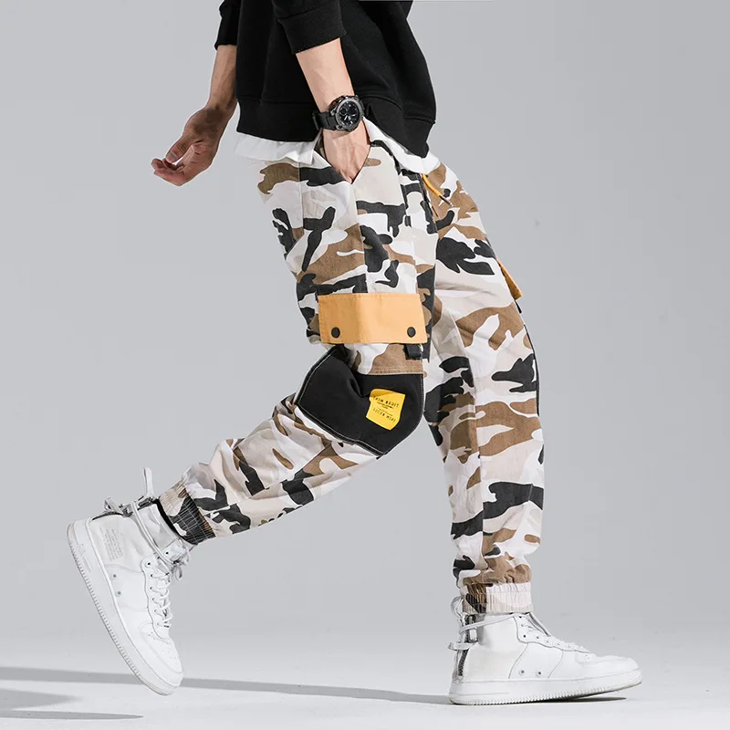 

High Quality Cotton Camouflage Pants Fashion Haren Pants Men Skateboard Hip Hop Original Design Multi Pockets Trousers Men