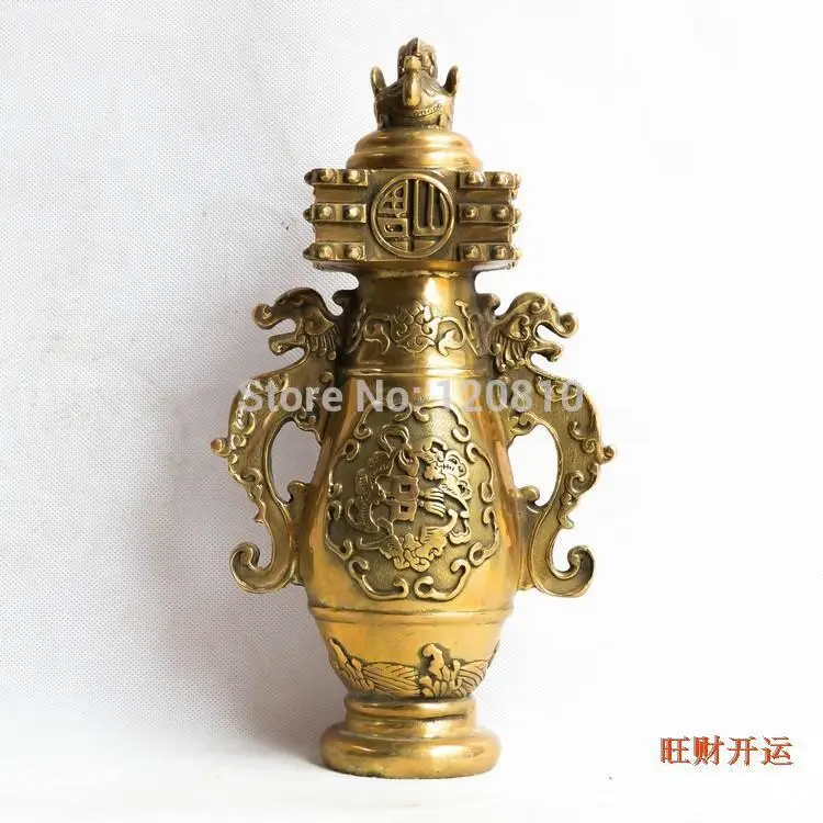 

Copper Pour Blessing Lucky PI Xiu vase ornaments home crafts high-end business gifts