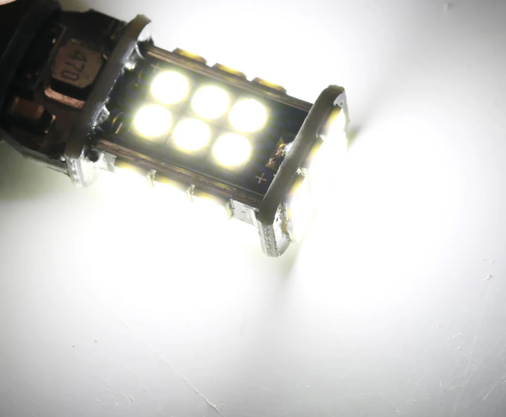 2PCS W16W T15 Led 1156 Ba15s P21w 1157 Bay15d Bulbs T20 7440 7443 W21W Car Reverse Lamp 24 Smd 3030 Auto Backup Light 12V 24V (2)