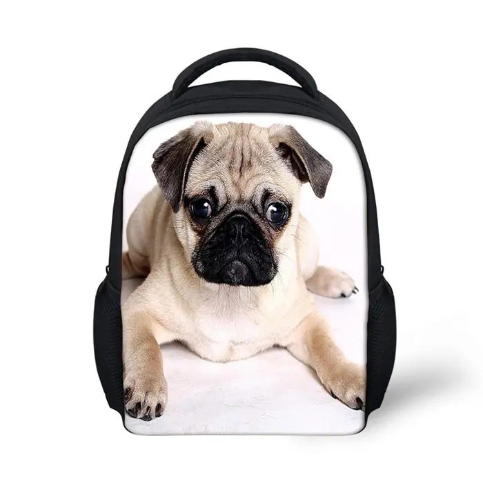 Школьные сумки для девочек с 3D рисунком собаки 12 дюймов Mochila детская Студенческая сумка для подростков дорожные сумки для мальчиков Детский рюкзак на заказ детский сад - Цвет: LMF2007F