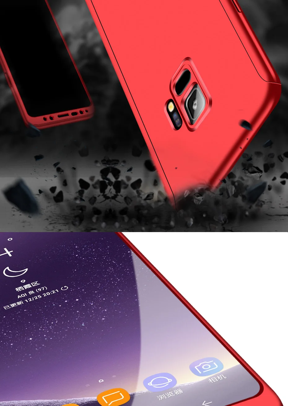ZNP Luxury 360 Degree Shockproof Case For Samsung Galaxy S9 S8 Plus Full Cover Phone Case For Samsung Note 9 8 S7 Edge S9 Case -