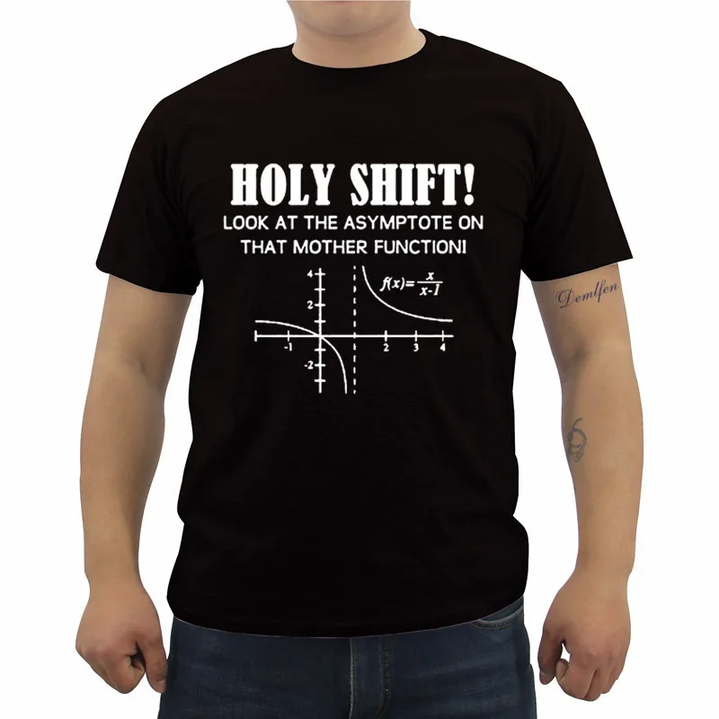 

New Holy Shift Funny Mens Math T-shirt Geek Nerd College Rude Humor Graphic Tees Men's Cotton Summer Casual T Shirt Cool Tops