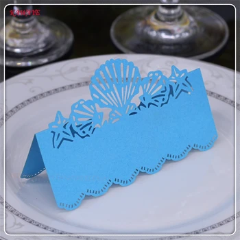 

100 Pcs Wedding Party Birthday Celebration Table Cards Laser Cutting Name Card Escort / Place / Seat Card Wedding Decor 5ZXX03