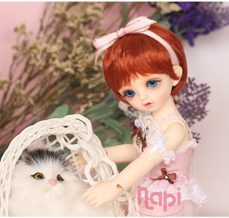 Парик для куклы bjd 1/6 короткий прямой 6,6 дюймов NAPI Karou shinee прекрасный температура натуральный парик Детские волосы bjd кукла L6-07#704 цвет