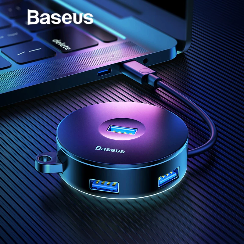 

Baseus Multi USB 3,0/Tipo C HUB para USB3.0 + 3 USB2.0 para FOR Macbook Pro HUB adaptador para disco duro de la computadora de