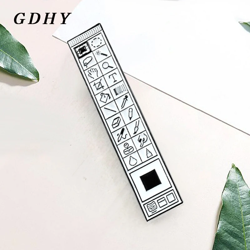 

GDHY Cartoon PS Toolbar for Computer Painting Software Brooch Enamel Pins Backpack For Woman Lover Friends Badge Gifts