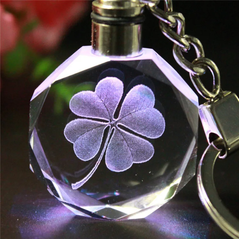 

Valentine's Day Party Favors Artificial Crystal Pendant Necklace 3D Engraving Couple Small Pendant for Wedding Party Small Gift