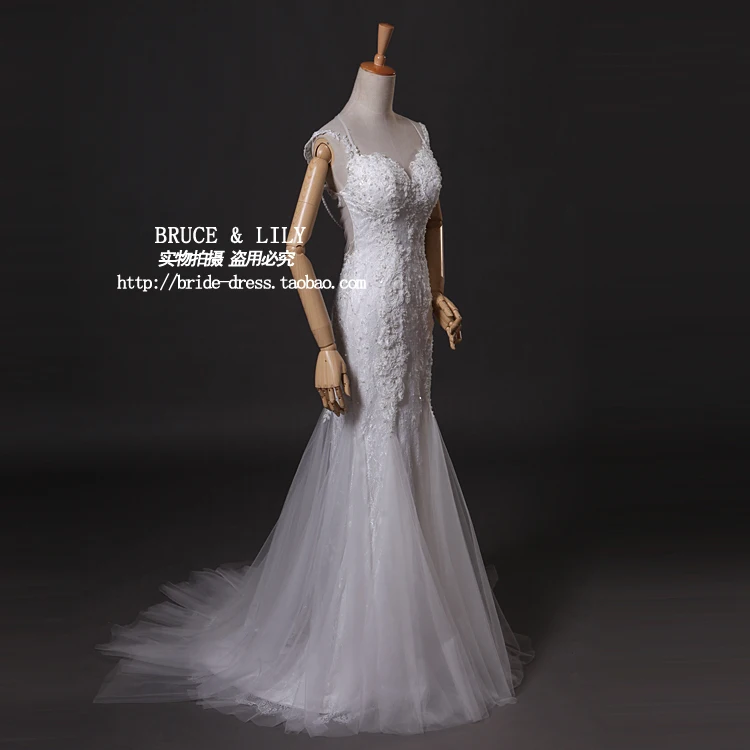 Casamento vestido de noiva 2018 Новый реальные фотографии сексуальный спинки жемчуг Романтичная невеста кружева свадебное платье для матери невесты