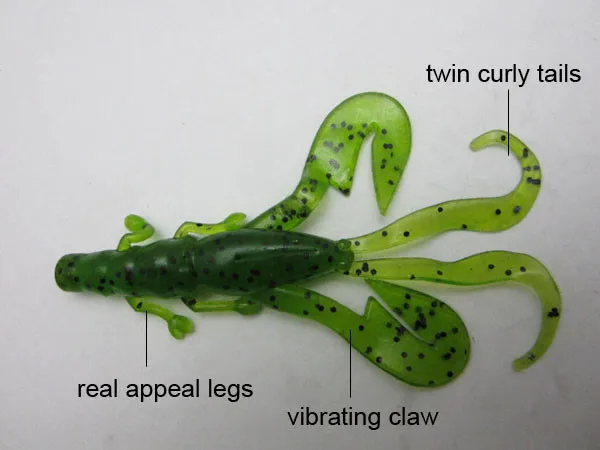 BassLegend - Appeal Heavy Salt Type Fishing Soft Bait Bass Pike Lure Worm Crawfish 95mm/7.4g