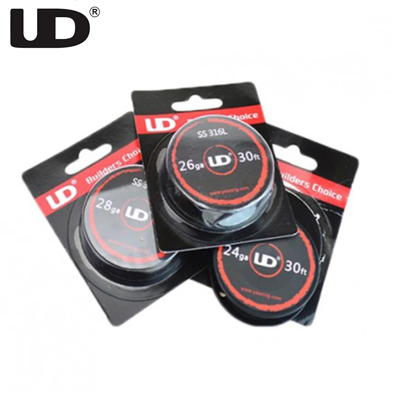 100% Original Youde UD Stainless Steel 316L Resistance Wire 28ga 26ga 24ga for SS316L Temperature Control or Variable Wattage