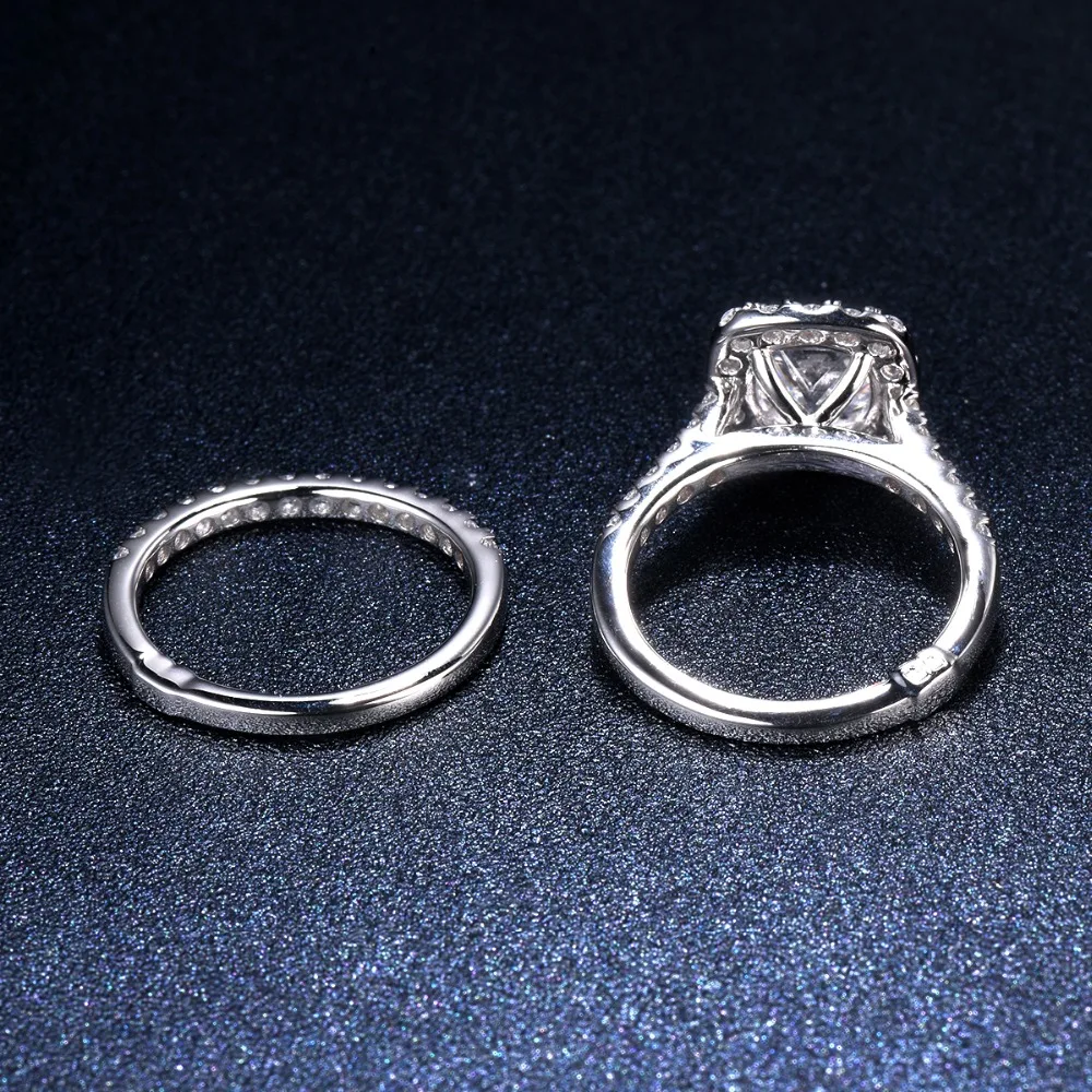 Изысканное обручальное кольцо с искусственным бриллиантом 1 87ct набор из 2 в