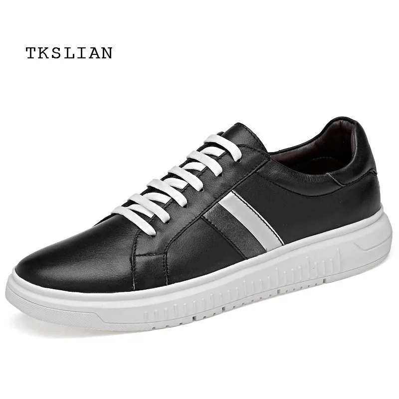 

Soft Genuine Leather casual shoes men black Men's Vulcanize Shoes male platform sneakers men comfortable Flats drop shipping