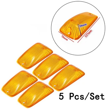 

Amber Cover Piranha For Chevrolet/Kodiak/GMC/Topkick/ White LED Smoked Lamp 5pcs/set 12V 6W Cab Roof Running Marker Lights Car