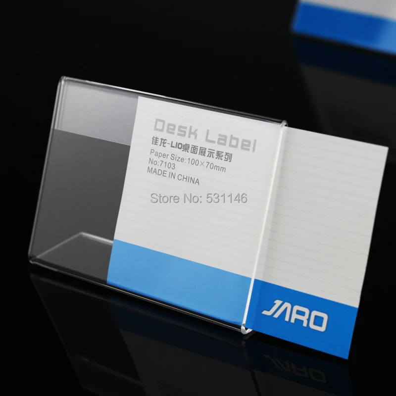 

10*8cm Clear Acrylic Price Tag Advertisement Display Stand Desk Card Label Holder Free Shipping 10PCS/pack