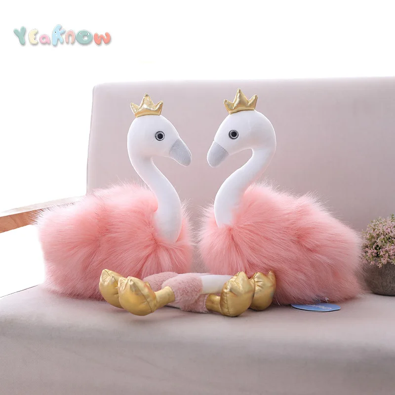 Yeawnow 20 см 30 см Фламинго Мягкие плюшевые игрушки милые животные птицы девочки дети мягкие куклы для девочек детские подарки на день рождения