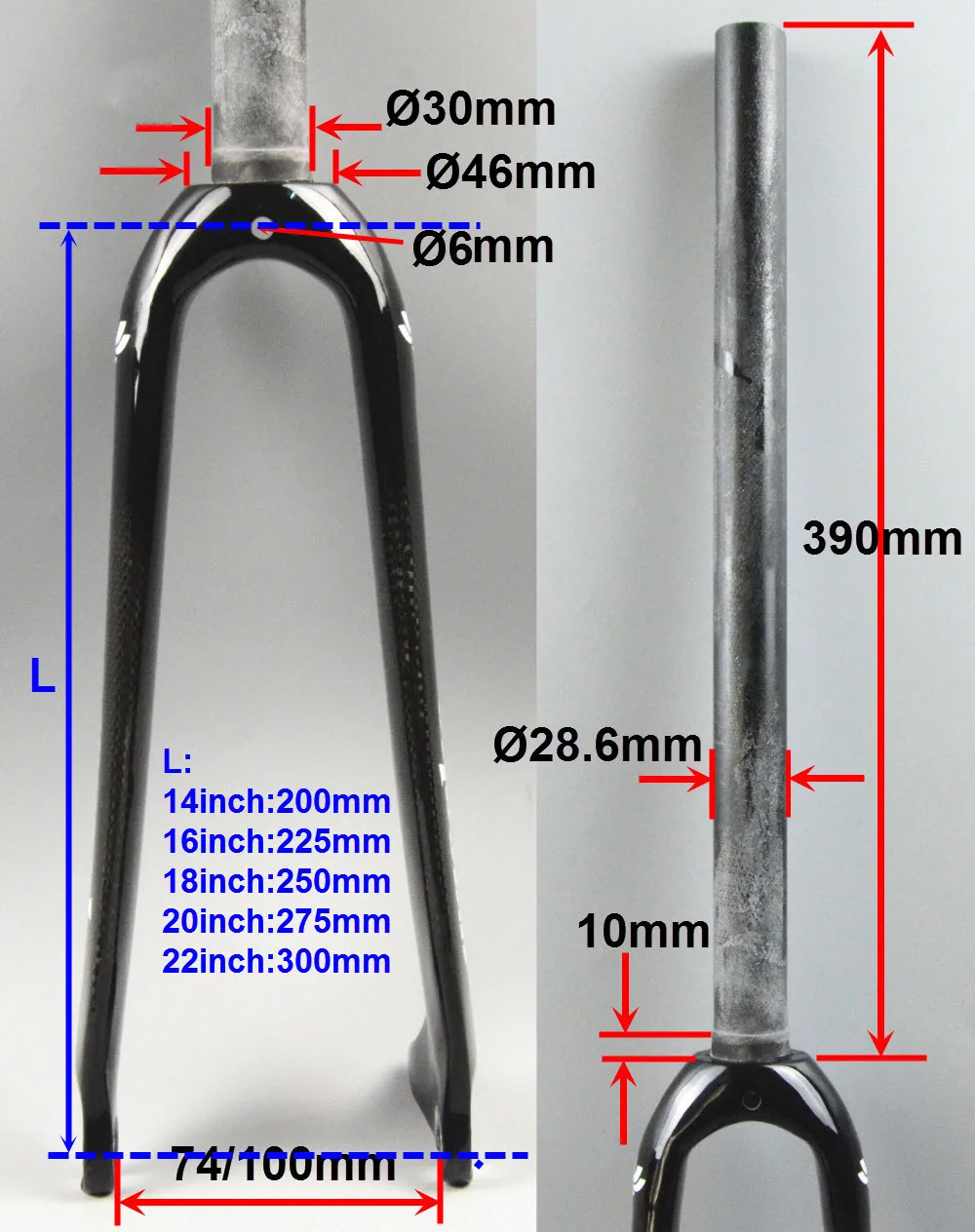 wacako carbon fork