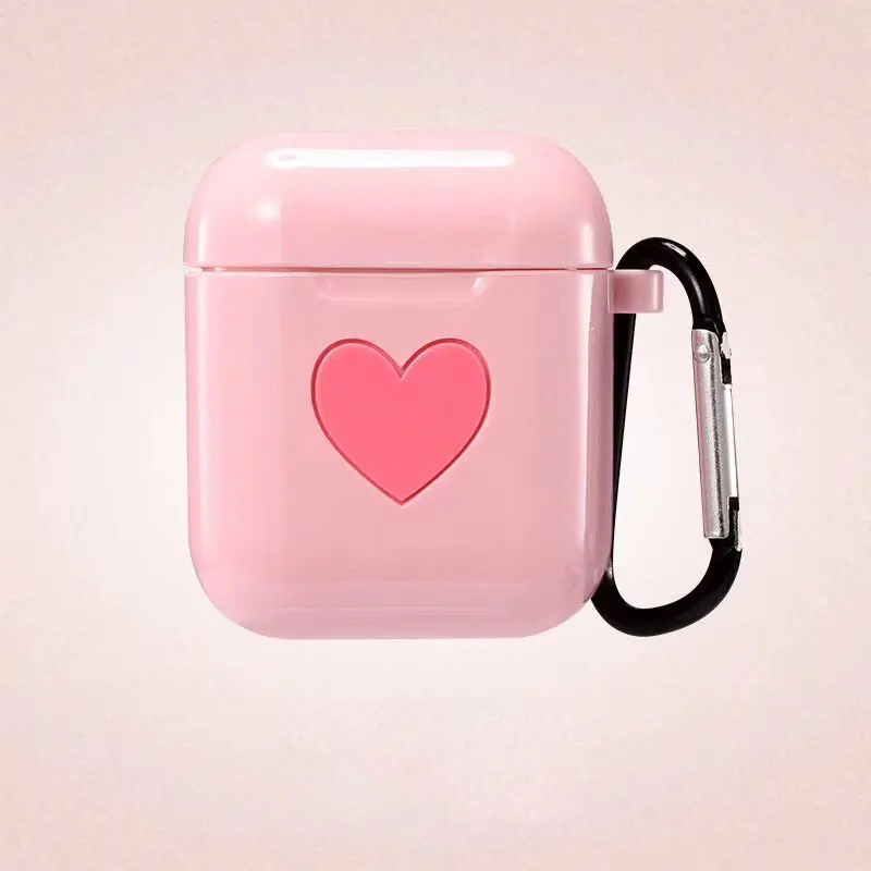 

1PCS Silicone TPU Bluetooth Wireless Earphone Case Protective Cover Skin Accessories for Apple Charging Box with Hooks
