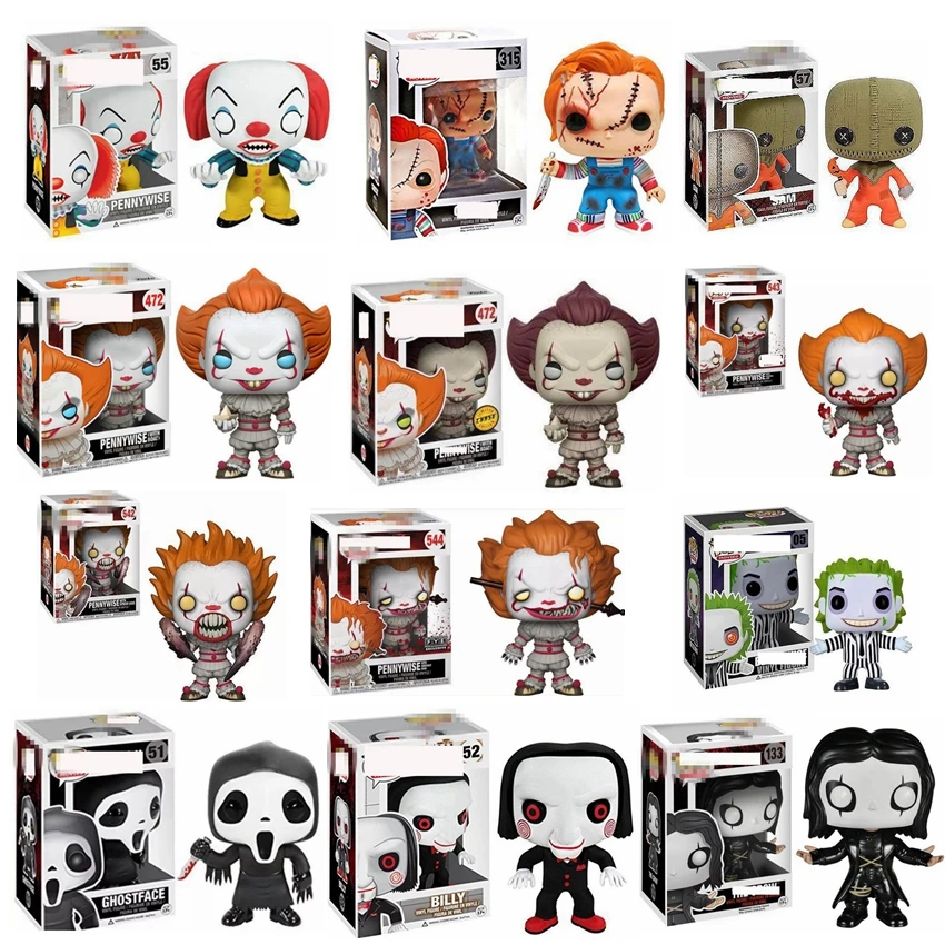 

Move "It" Child's Play SAW Trick 'R Treat Action Figures Beetle Juice Pennywise Ghostface SAM Collection Model Toy Gift
